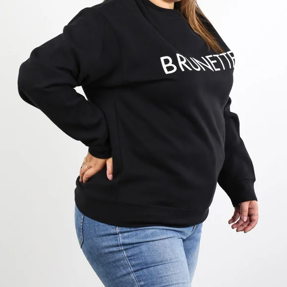 Brunette the Label BLACK brunette crew neck sweatshirt - Picture 3 of 9